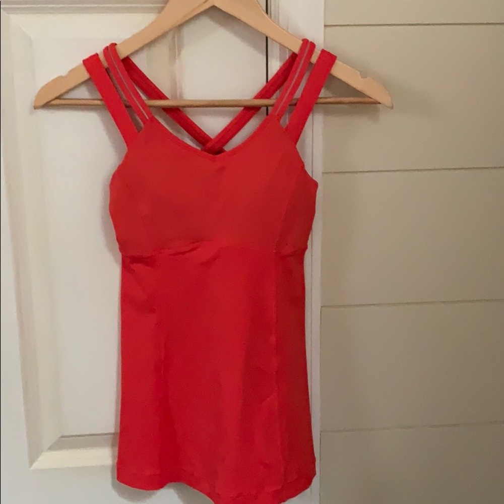 Lululemon orange sports top
